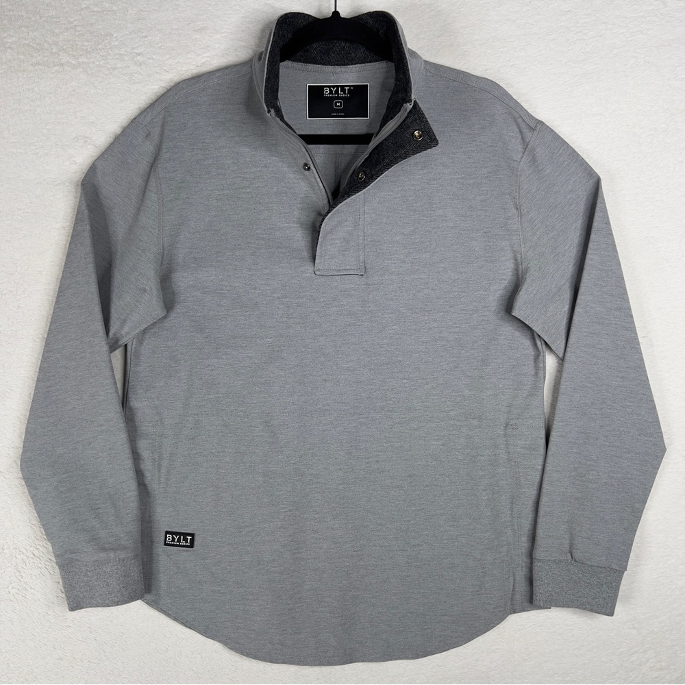 BYLT Basics Gray Lightweight Shirt Jacket